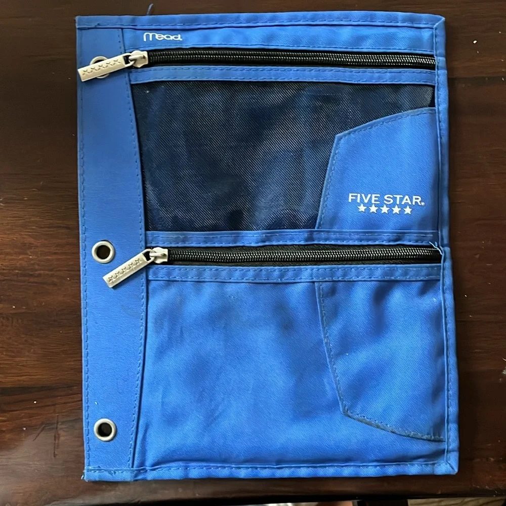 MEAD Five Star Pencil Pouch School Office Organizer Pen Marker 3 ring binder